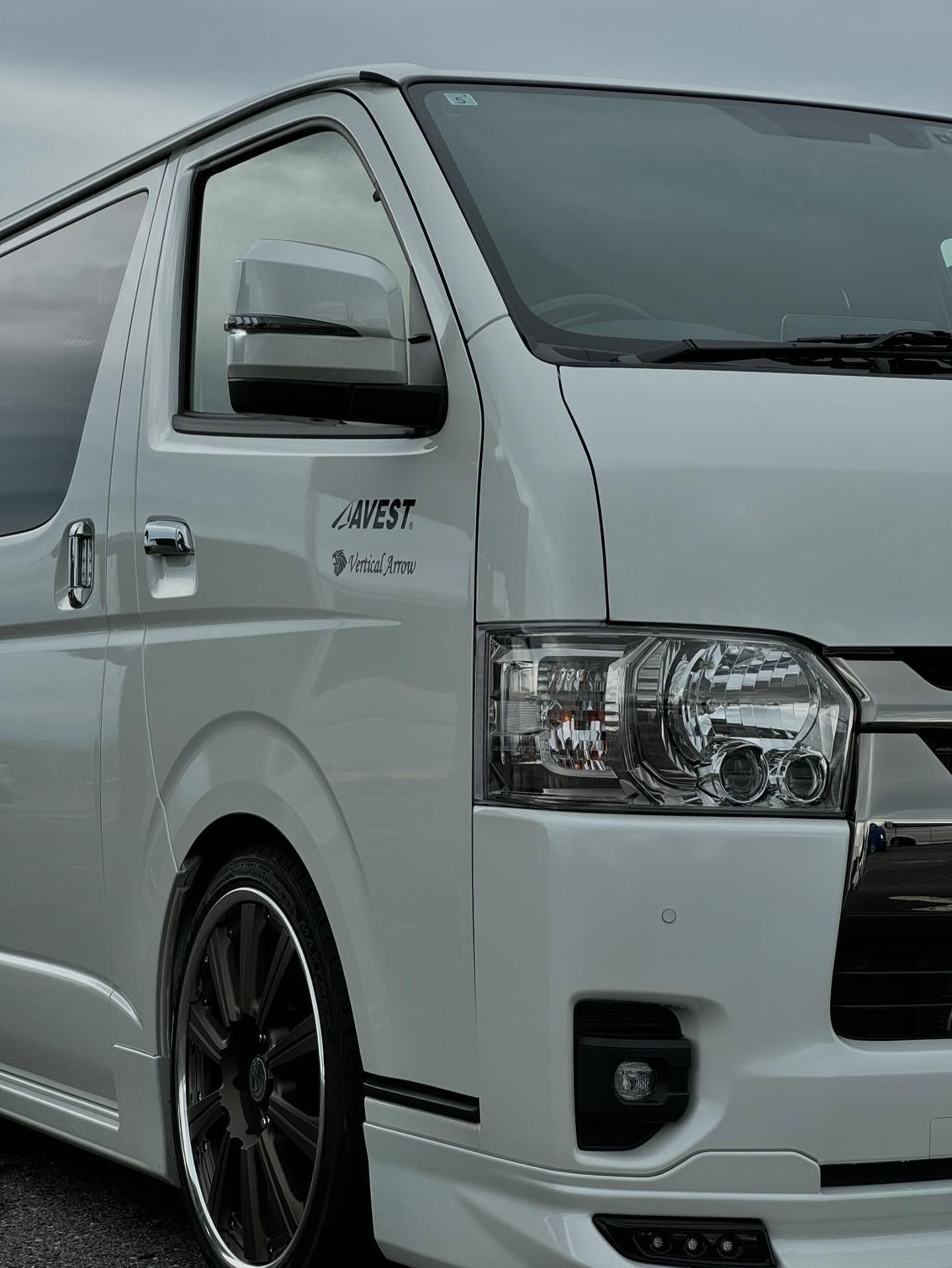 SBM2025 KANSAI 出展中です新型ドアミラーウインカーの展示しておりますので是非見に来てくださいね〜！！#avest #avestparts #sbm #hiace